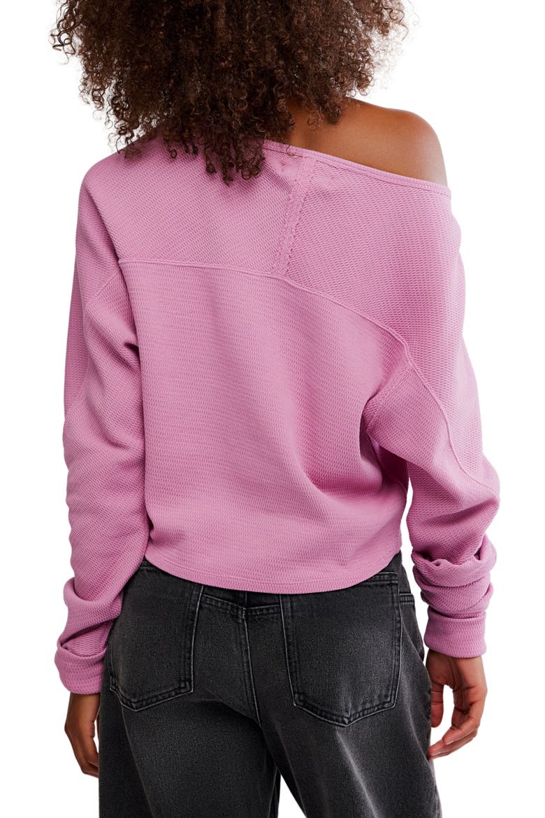 Jess One-Shoulder Thermal Top, Alternate, color, ORCHID COMBO