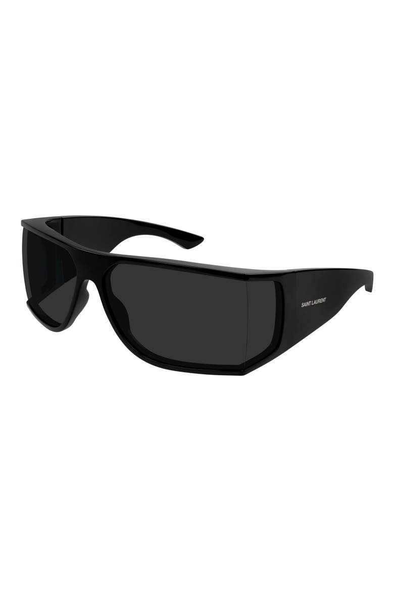 SL 806 75mm Oversize Rectangular Sunglasses, Alternate, color, BLACK