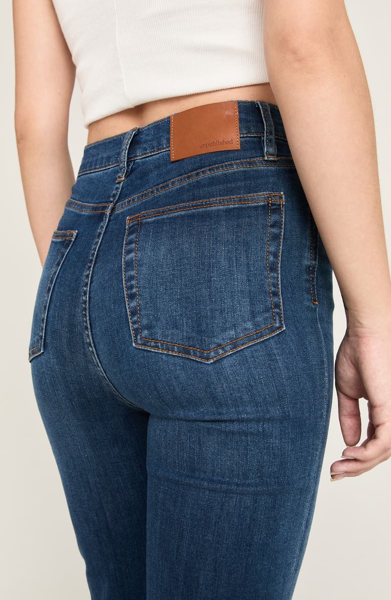 Unpublished Chloe High Waist Slim Bootcut Jeans, Alternate, color, Medium Blue