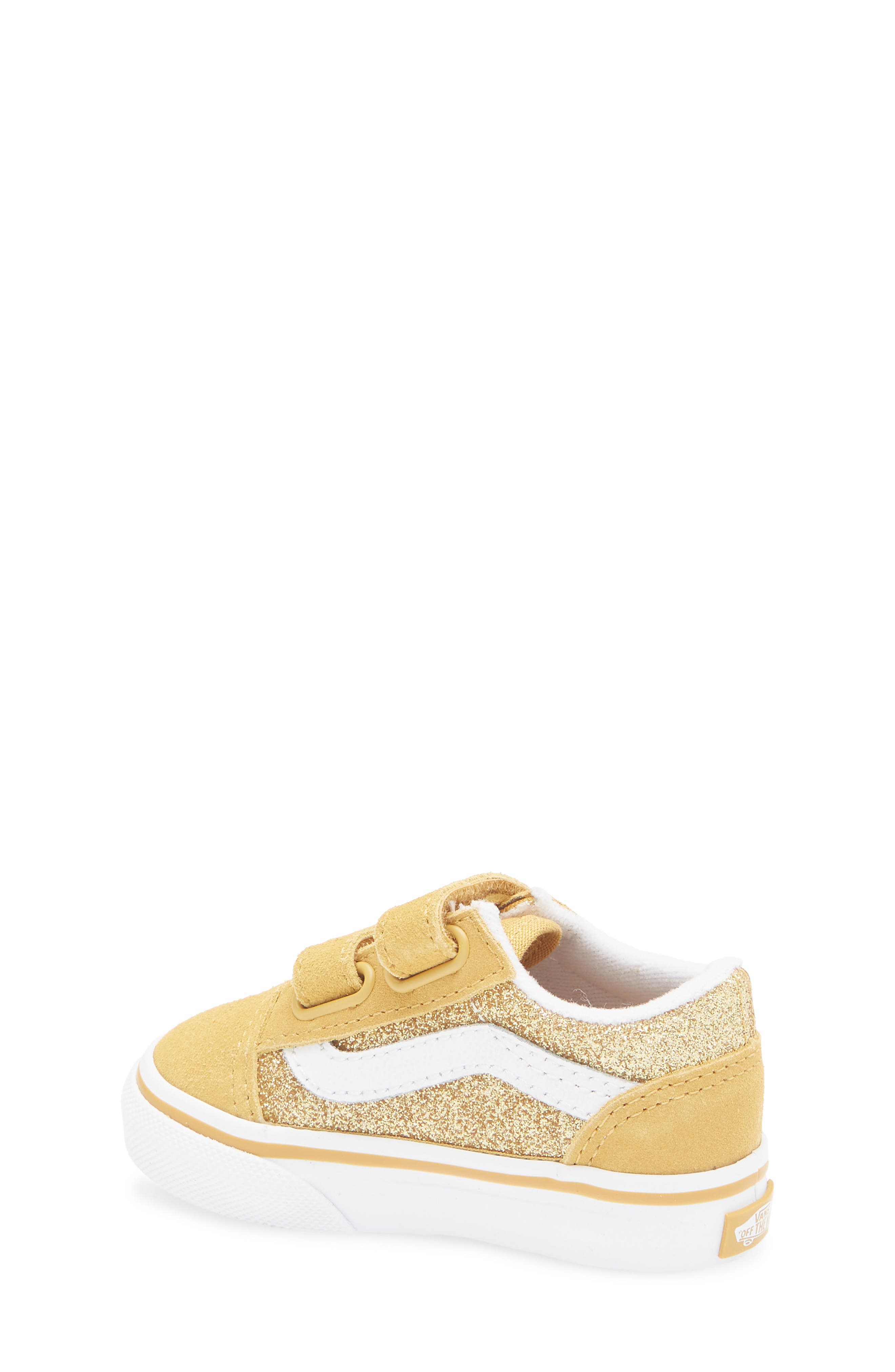 Vans Kids' Old Skool V Glitter Sneaker, Alternate, color, 