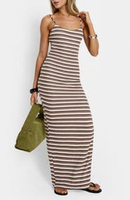 Princess Polly Elestria Striped Maxi Dress