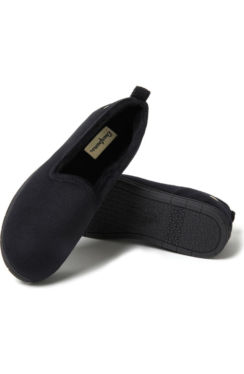 DEARFOAMS Rachel Velour Closed Back Slipper, Alternate, color, Black