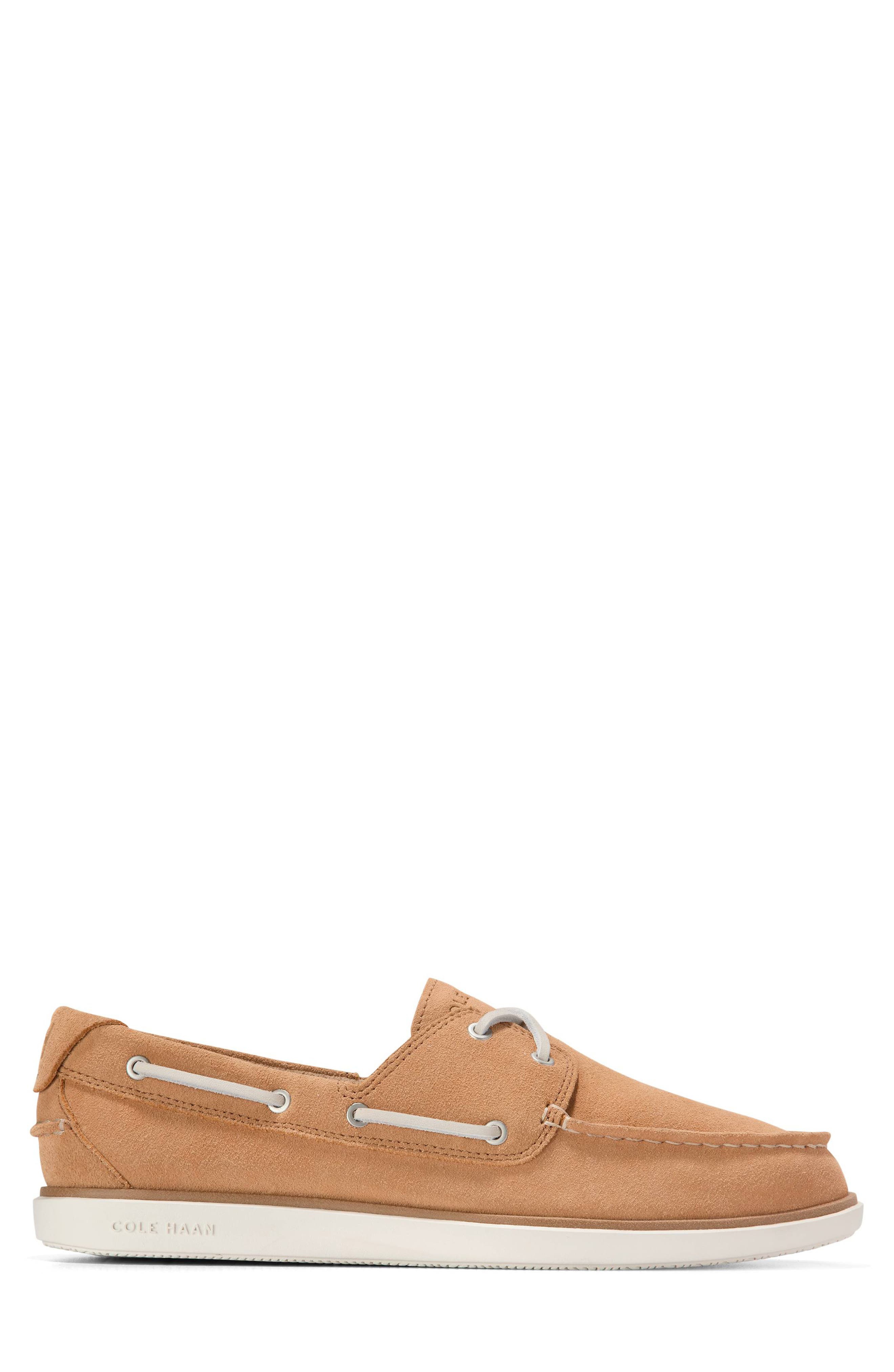 Cole Haan GrandPrø Windward Boat Shoe, Alternate, color, Biscuit Suede / Silver Birch