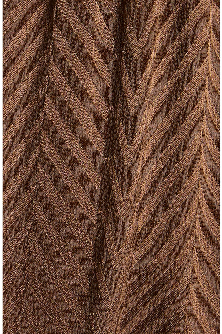 Mossi Jacquard Silk Midi Dress, Alternate, color, BROWN
