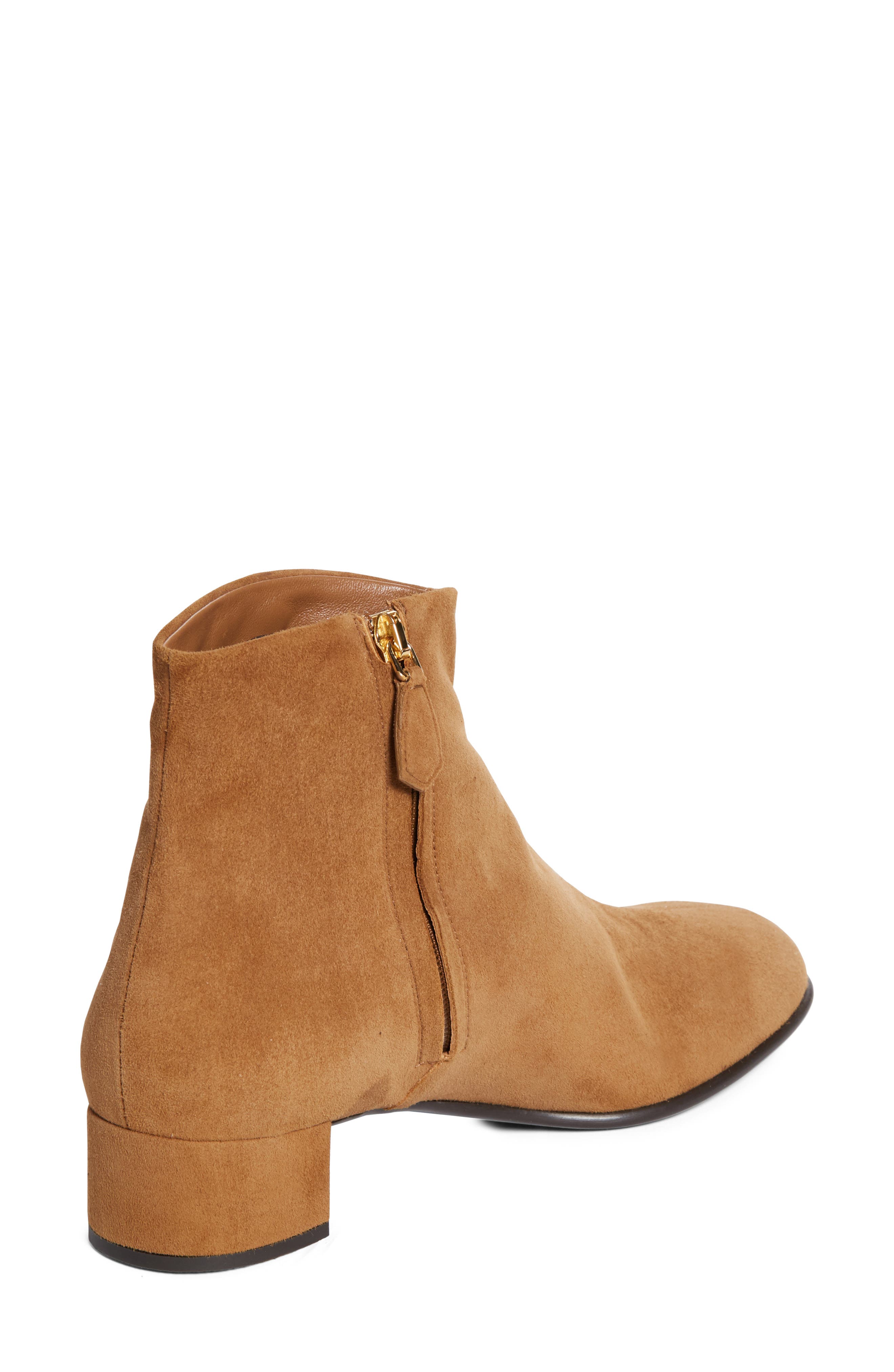 Prada Block Heel Bootie, Alternate, color, Cannella