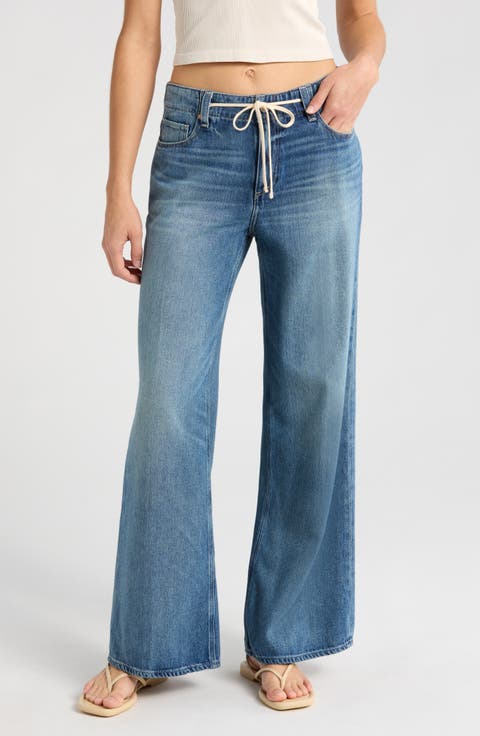 Zoey Tie Waist Wide Leg Jeans (Alaya)