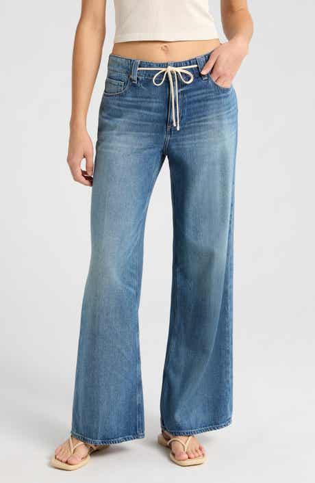 PAIGE Zoey Tie Waist Wide Leg Jeans
