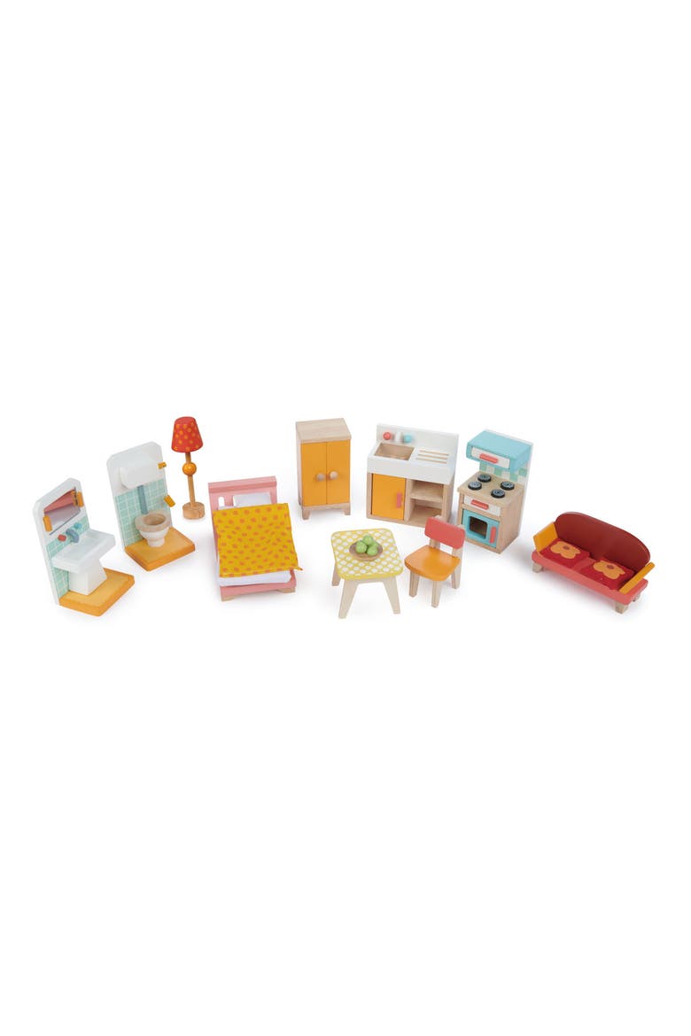 Foxtail Villa Dollhouse, Alternate, color, BEIGE