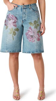 Steve Madden Kesha Floral Embellished Shorts