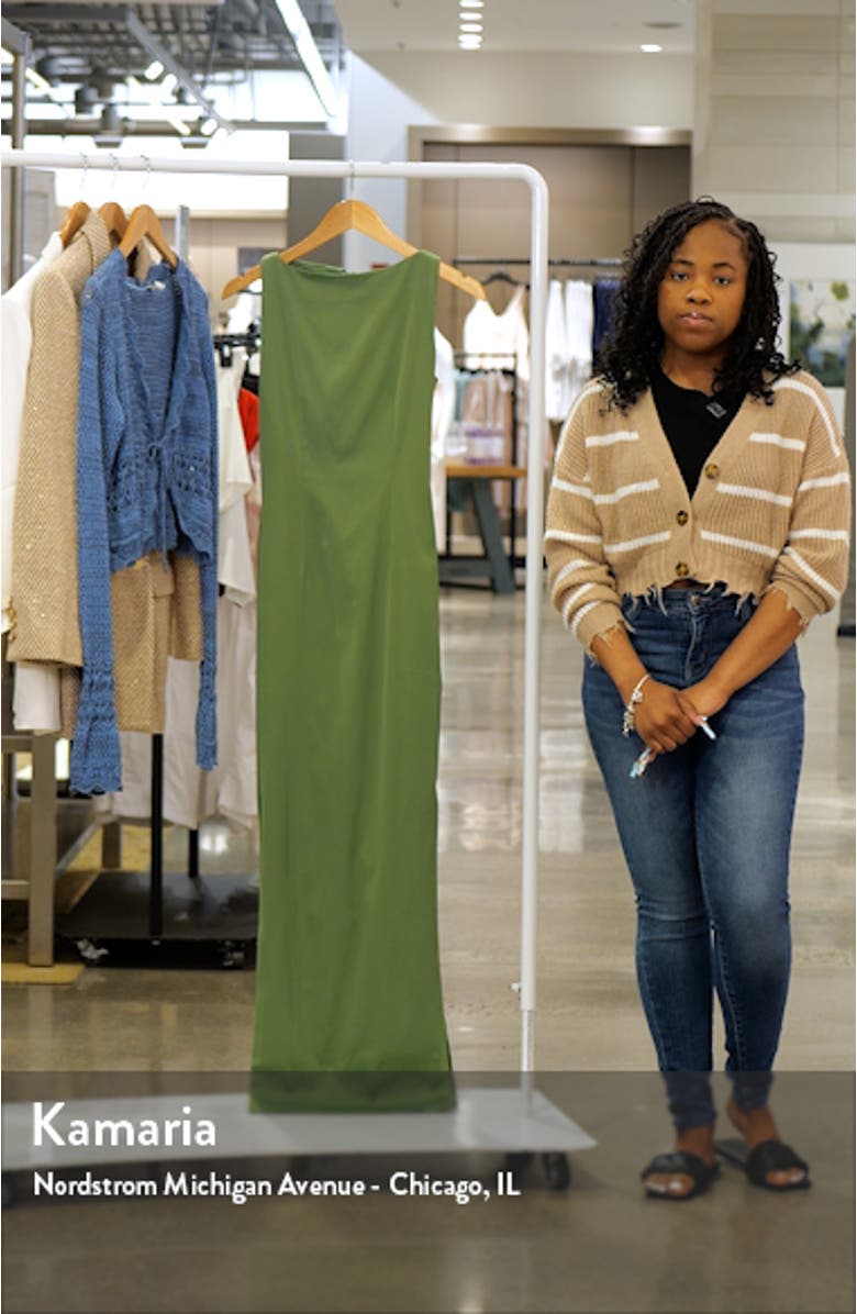 Filomena Side Slit Matte Jersey Gown, sales video thumbnail