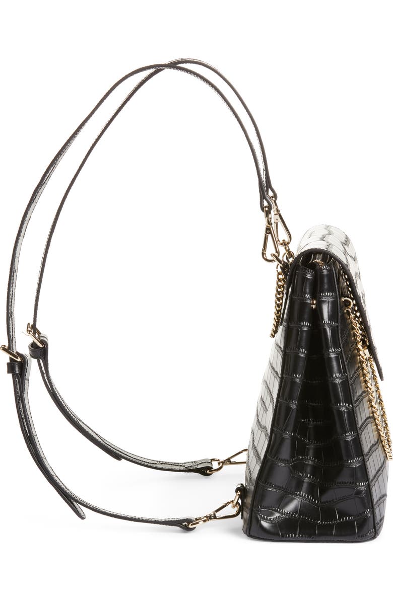 8 Other Reasons x Jill Jacobs Croc Embossed Leather Backpack, Alternate, color,