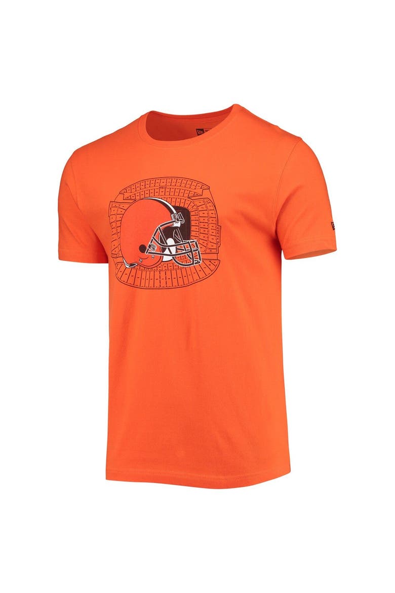 Men's New Era Orange Cleveland Browns Stadium T-Shirt, Alternate, color, Orange