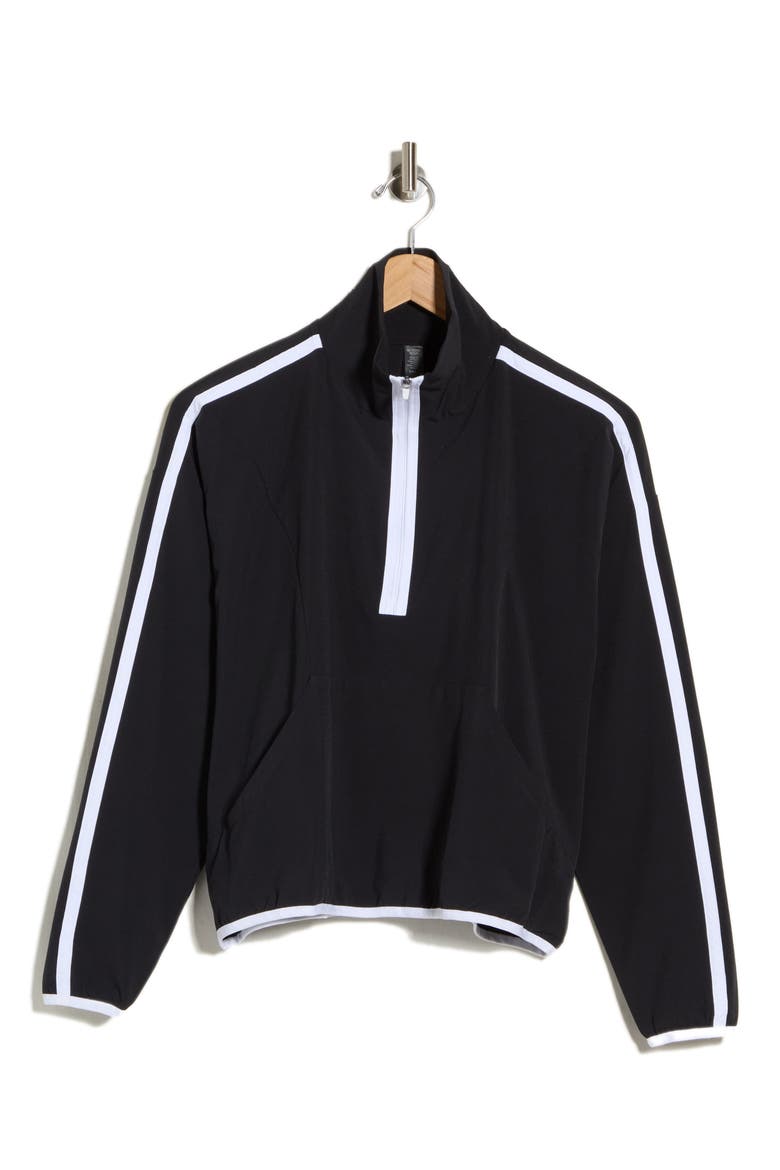 Course Contrast Half-Zip Pullover, Alternate, color, TRUE BLACK/TRUE WHITE