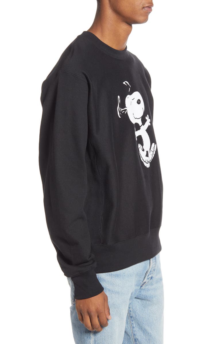 Champion x Peanuts<sup>®</sup> Dancing Snoopy Graphic Sweatshirt, Alternate, color,