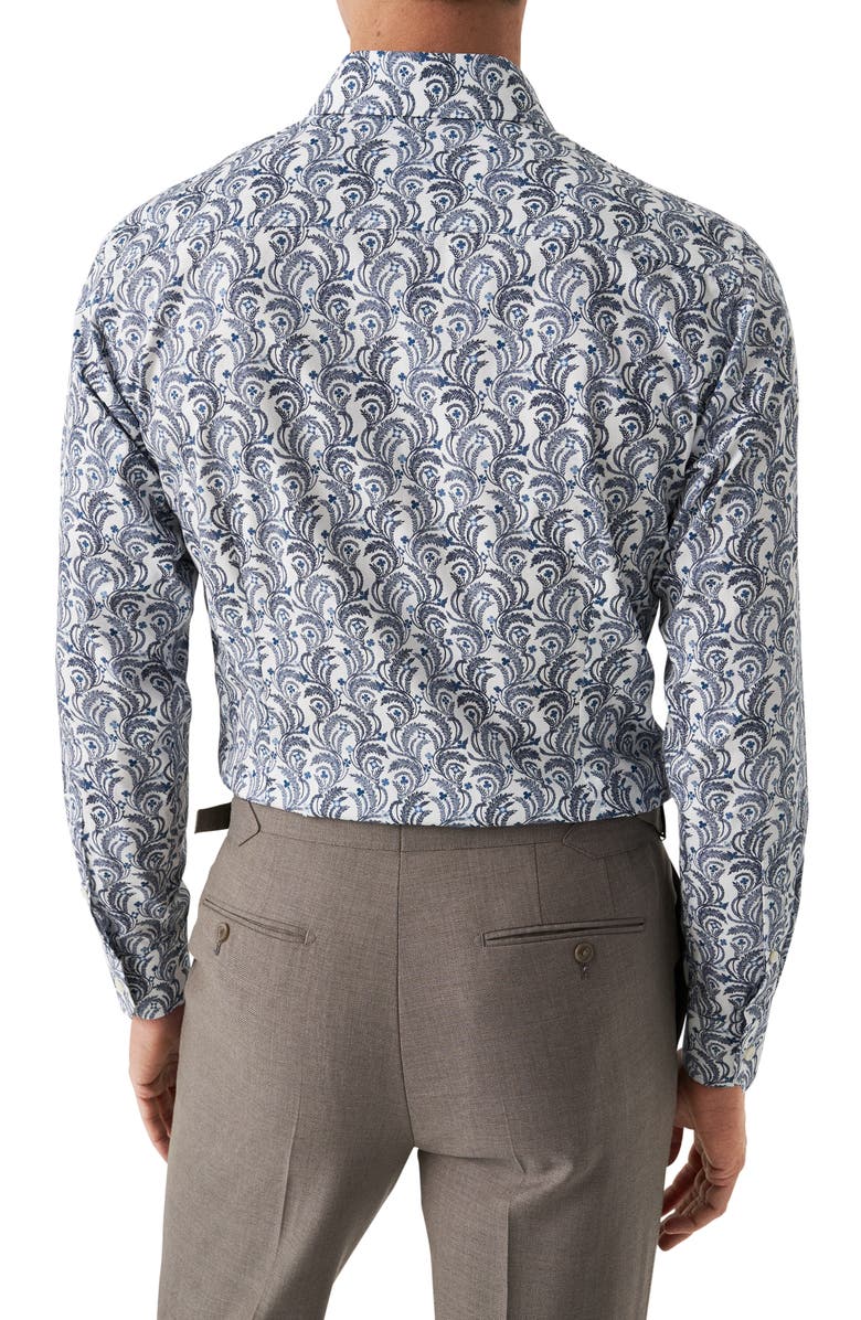 Eton Slim Fit Floral Cotton Dress Shirt, Alternate, color,