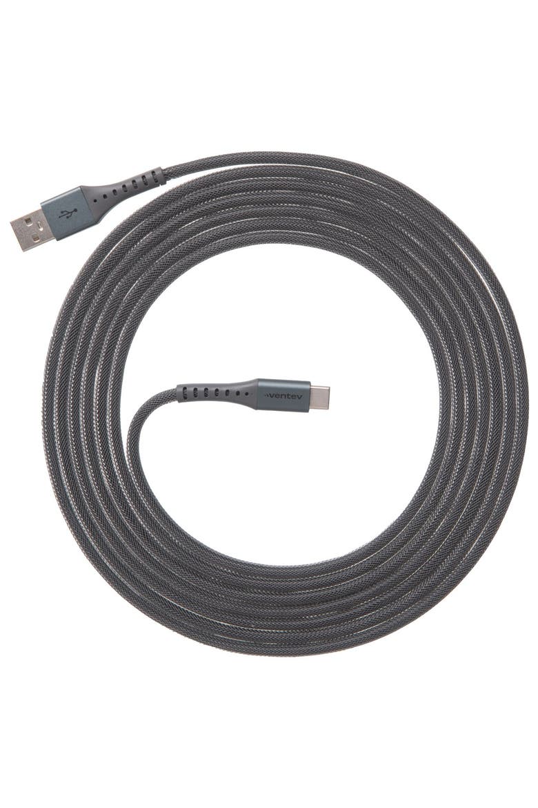 Alloy USB-A to USB-C High Speed Ultradurable 10 Foot Cable, Main, color, Silver
