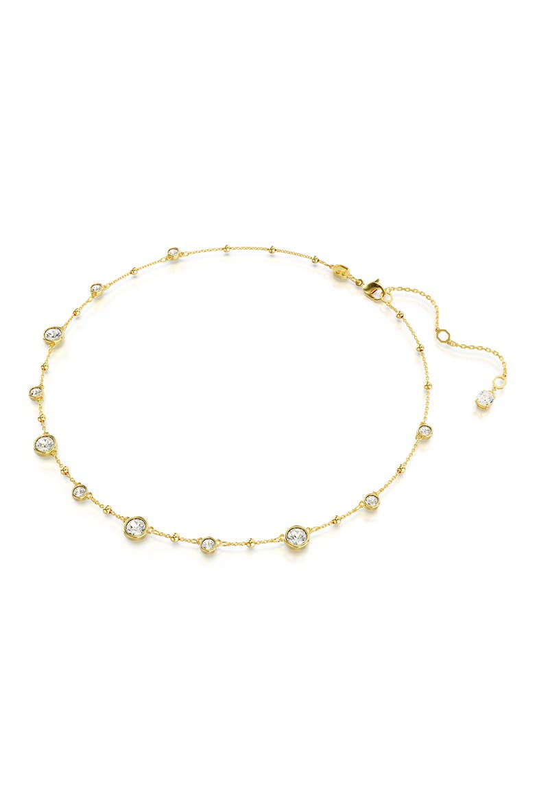 Imber Crystal Station Necklace, Main, color, GOLD
