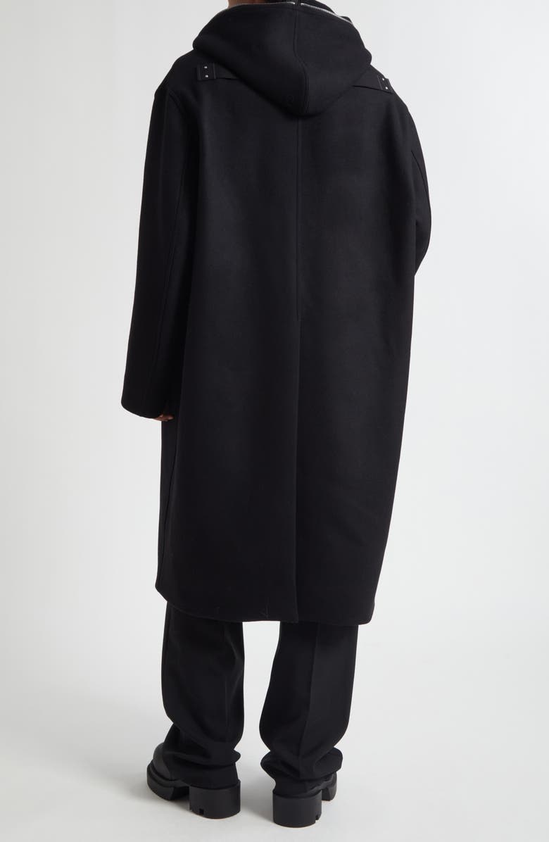 Rick Owens Gimp Hooded Macintosh, Alternate, color, Black