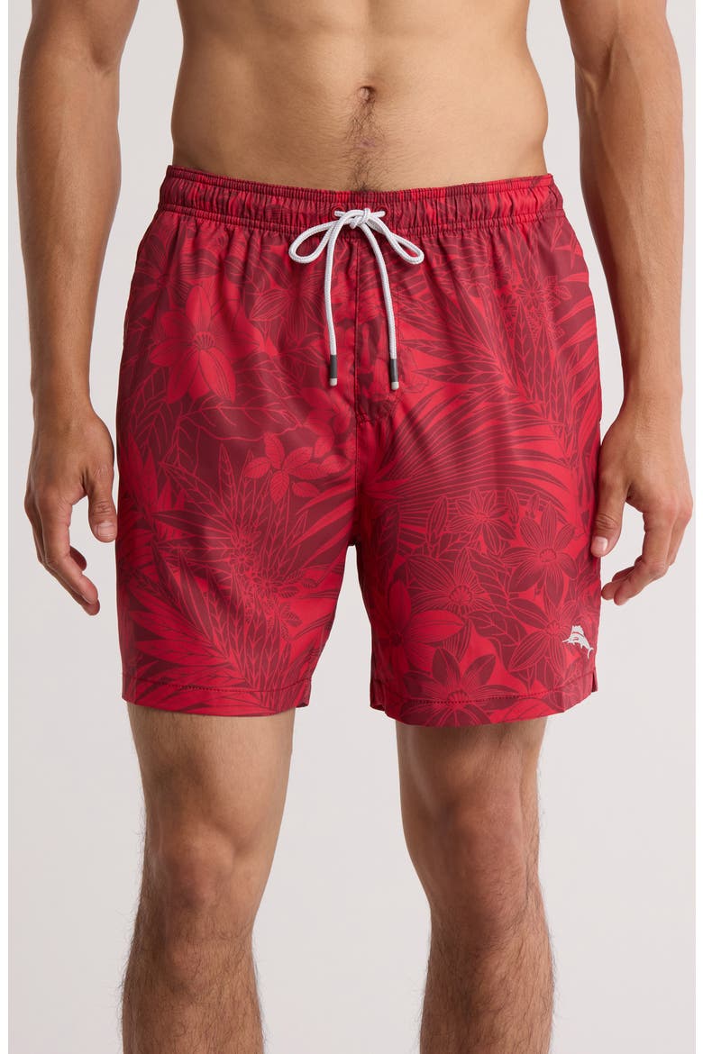 Naples Santiago Palms Swim Trunks, Main, color, CHILI PEPPER
