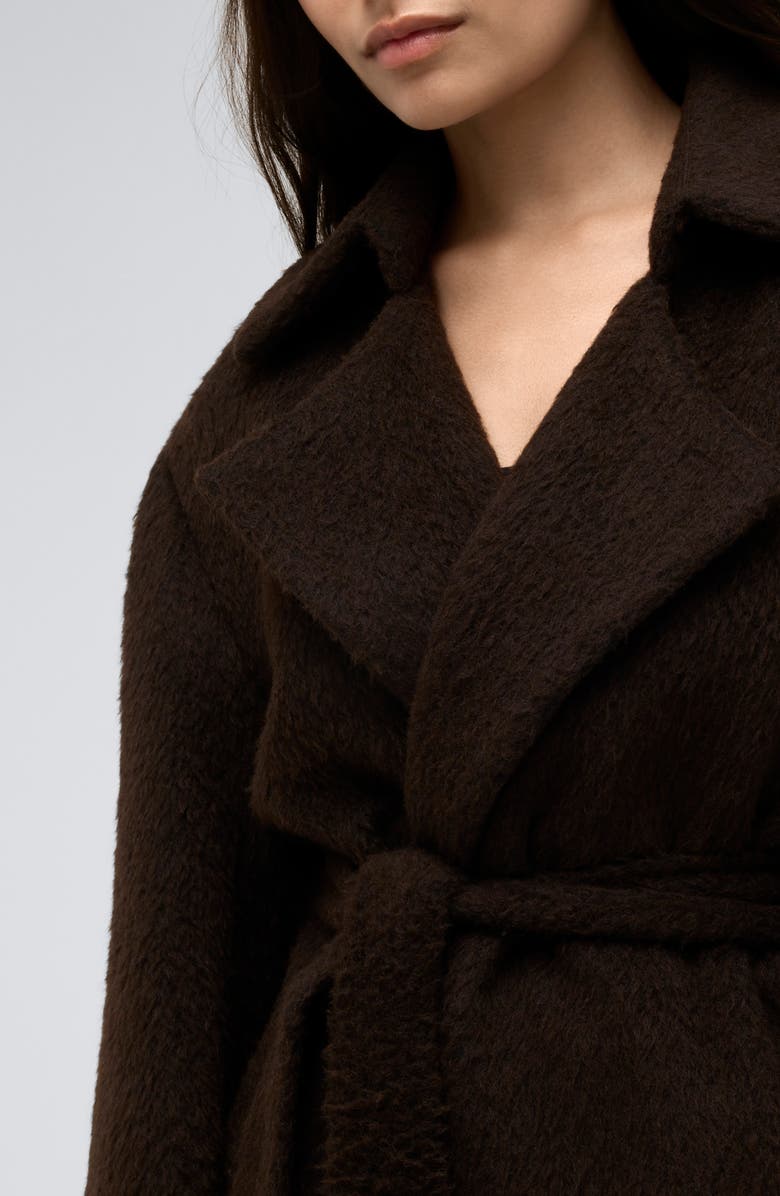 Kenneth Cole Brushed Longline Trench Coat, Alternate, color,