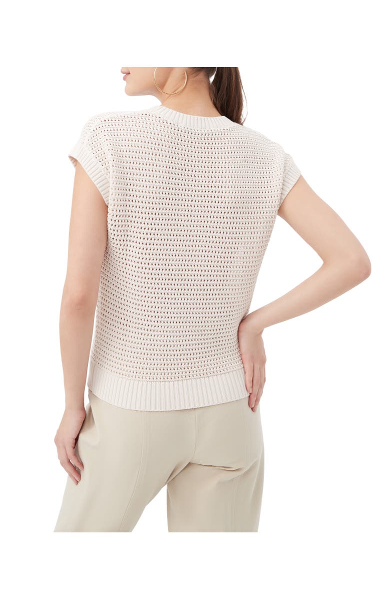 Trina Turk Yuri Open Knit Short Sleeve Pullover, Alternate, color, Sancerre