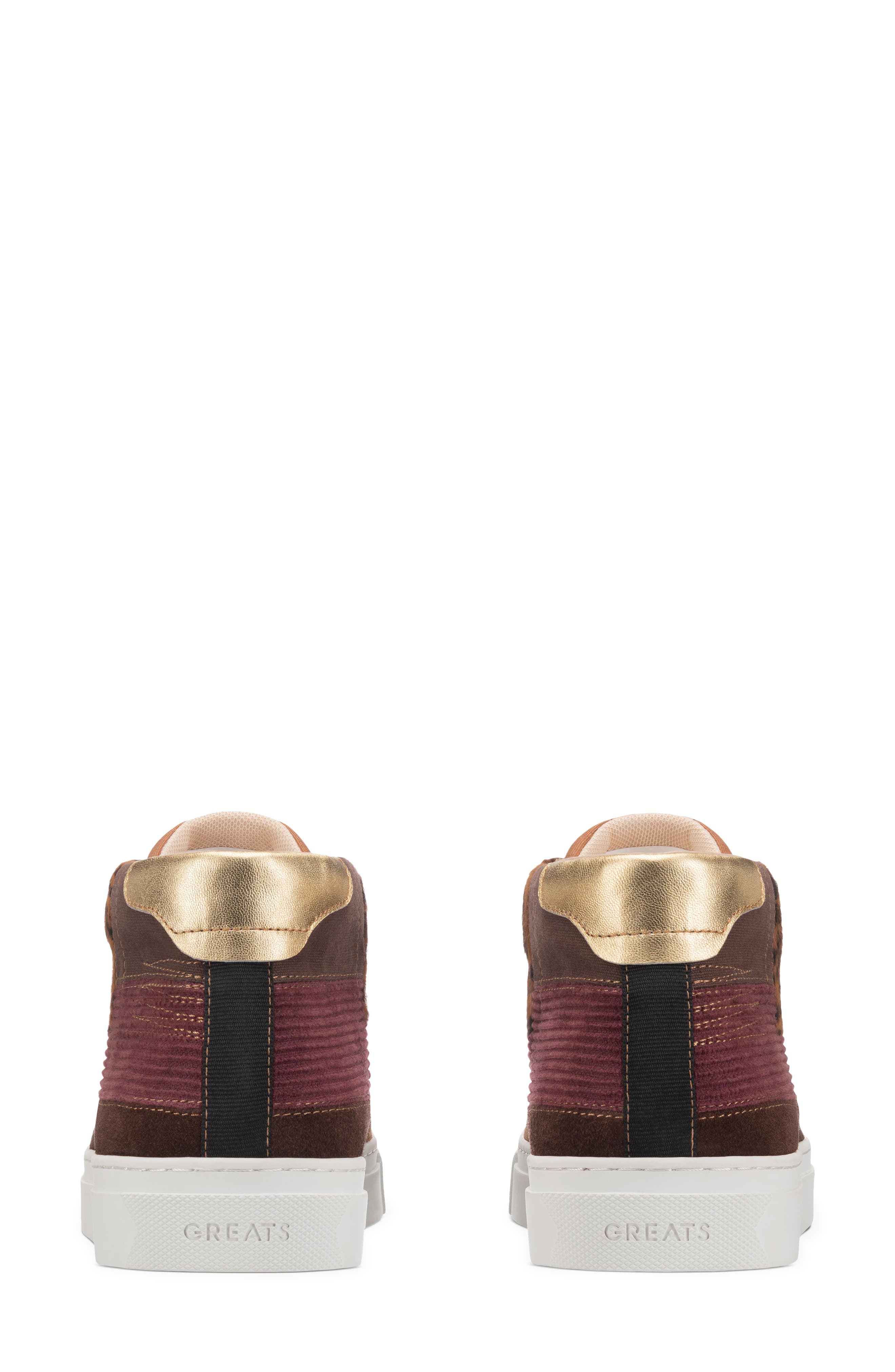 GREATS Royale High Patchwork Sneaker, Alternate, color, Tobacco Multi