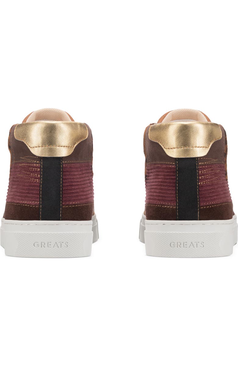 GREATS Royale High Patchwork Sneaker, Alternate, color, Tobacco Multi