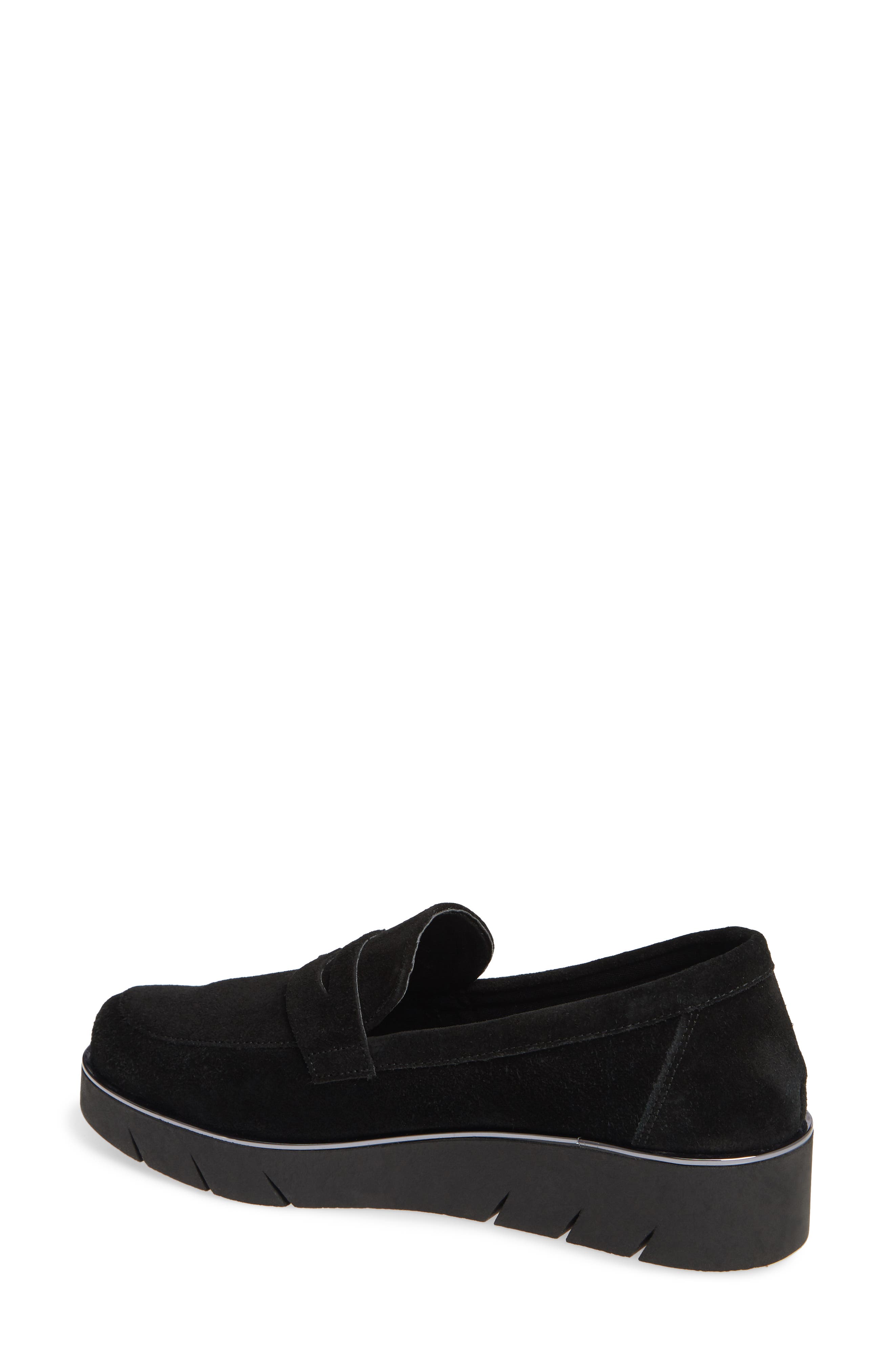 Harrow Wedge Loafer, Alternate, color, BLACK SUEDE