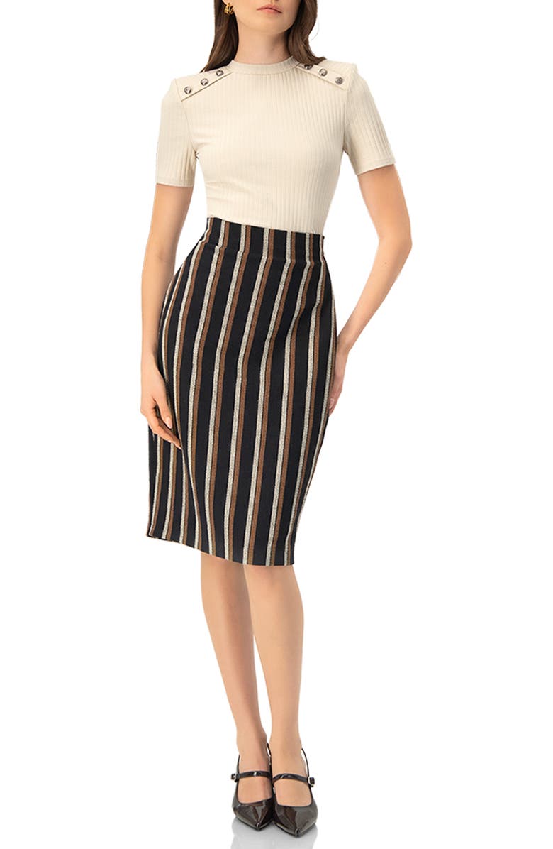 IVONNE Puffed Shoulder Natural Top, Alternate, color, Natural