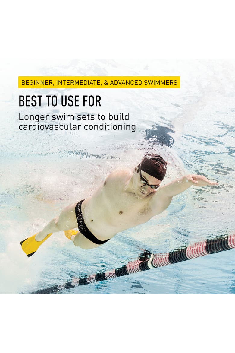 Z2 Gold Zoomers Swim Fins Short Blade Training Fins for Strength and Speed Natural Rubber Fit, Alternate, color, Yellow