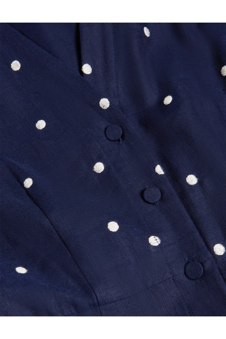 Samantha Polka Dot Midi Dress, Alternate, color, Midnightivory