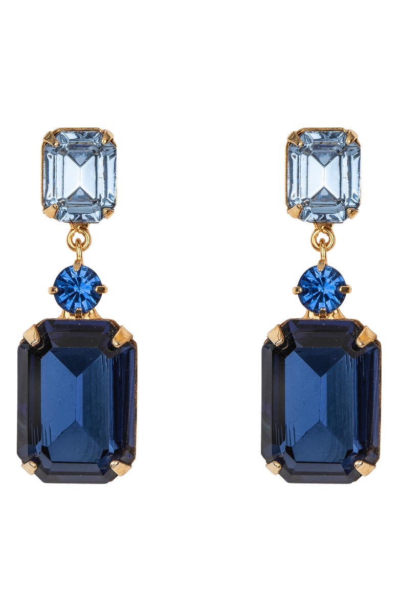 Jennifer Behr Justine Crystal Drop Earrings, Main, color, Sapphire