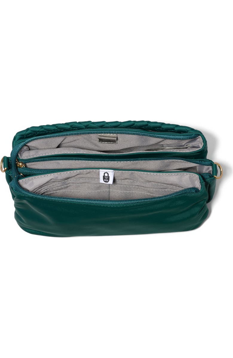 BAGGALLINI Perry Woven Crossbody, Alternate, color, Jade Woven Twill