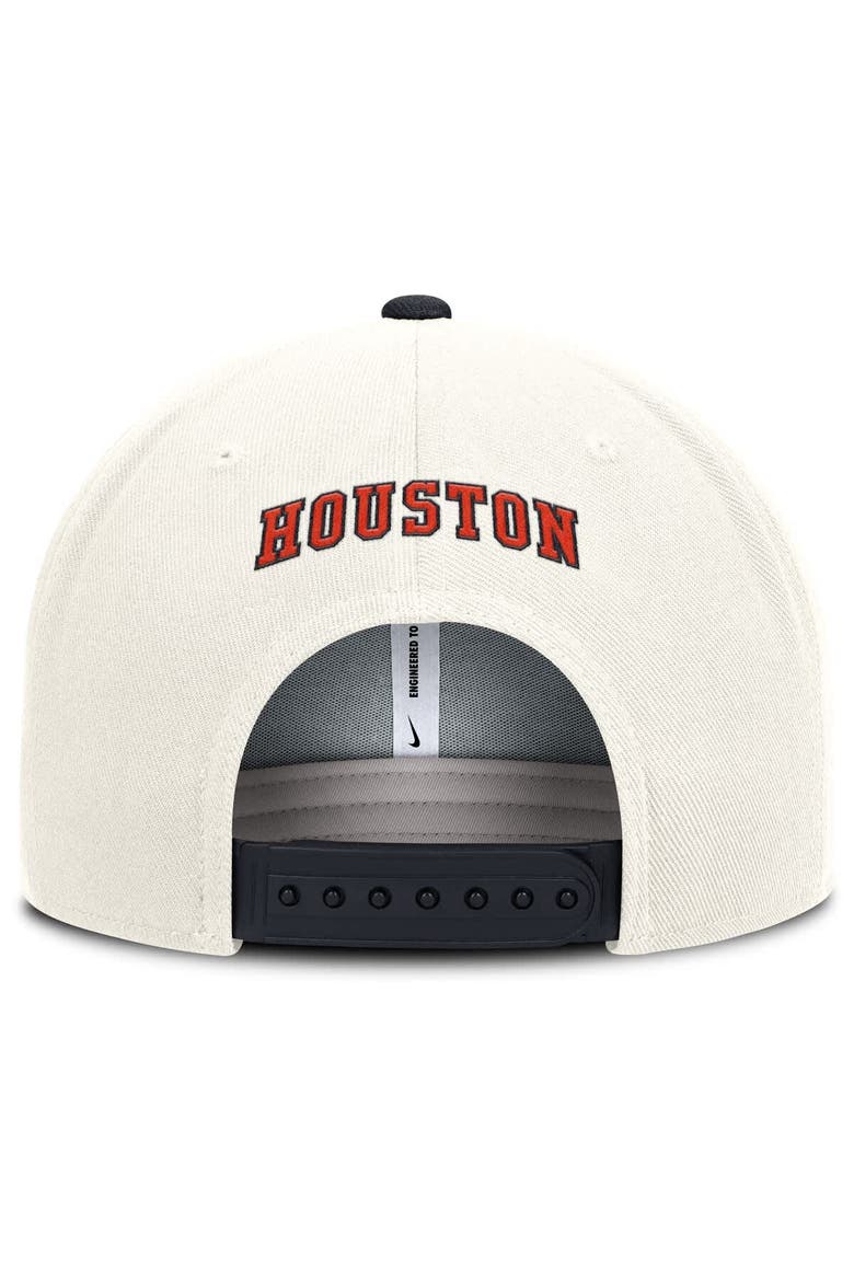 Men's Nike Cream/Navy Houston Astros Cooperstown Pro Dri-FIT Snapback Hat, Alternate, color, Cream