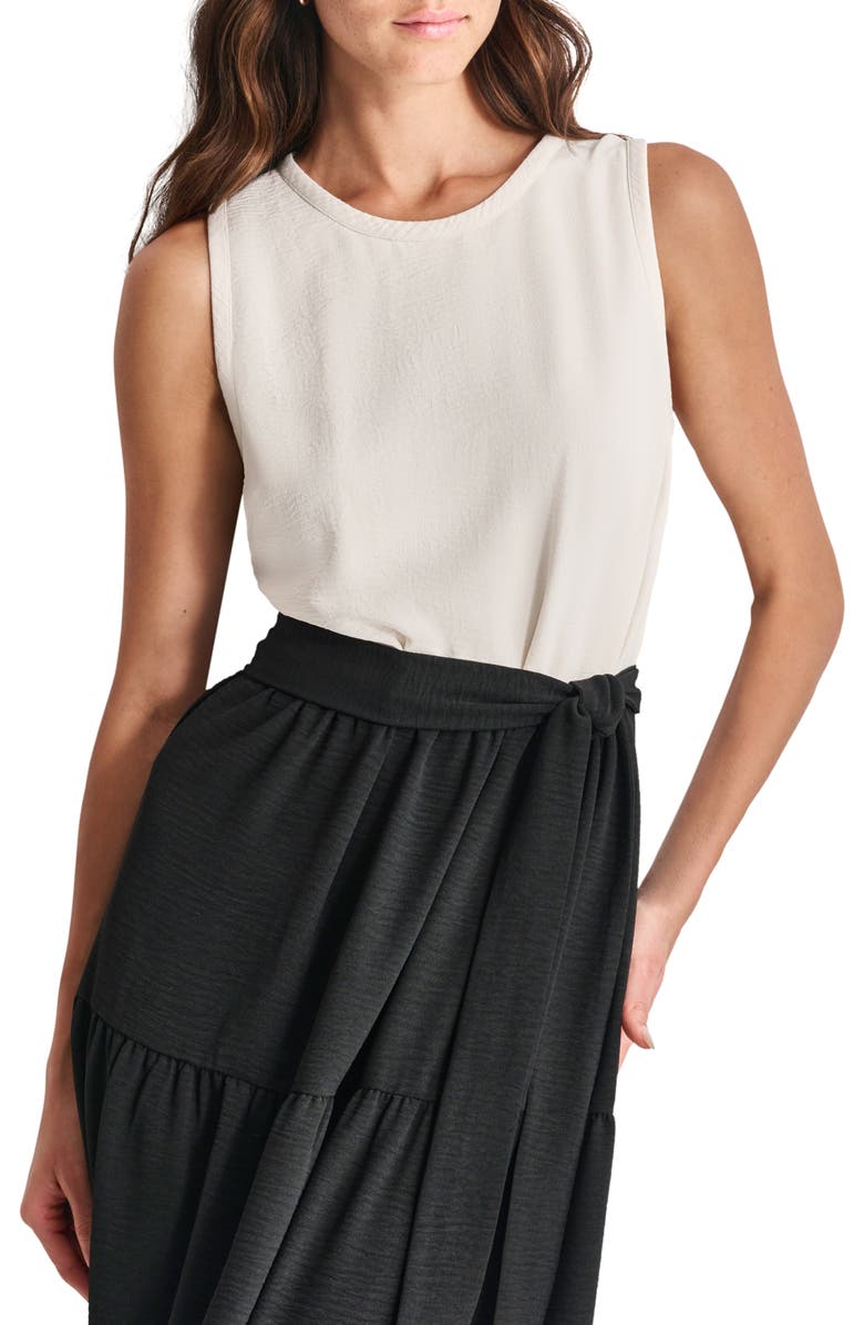 DKNY Colorblock Tiered Midi Dress, Alternate, color, 