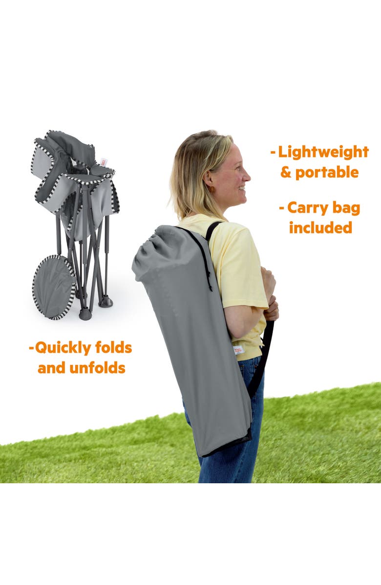 BRIGHT STARTS Pop 'N Chill Travel Seat, Alternate, color, Grey