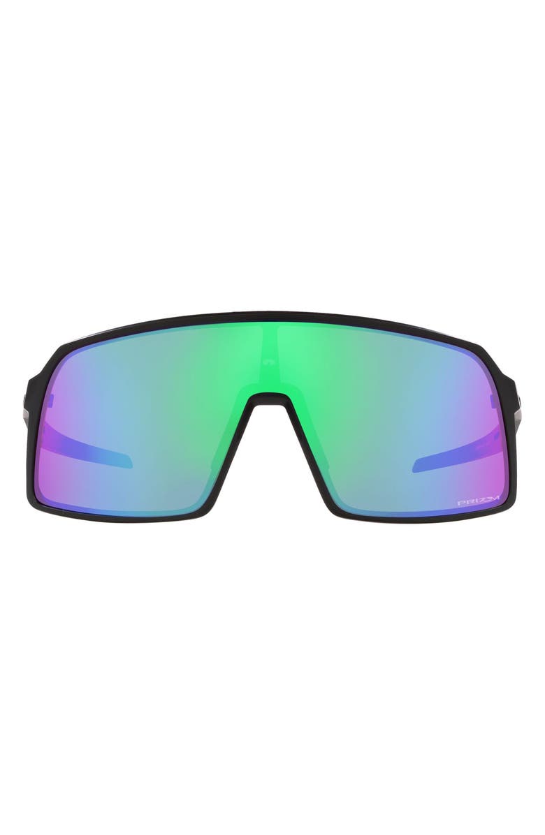 Oakley Sutro 137mm Prizm<sup>™</sup> Wrap Shield Sunglasses, Main, color, Matte Black