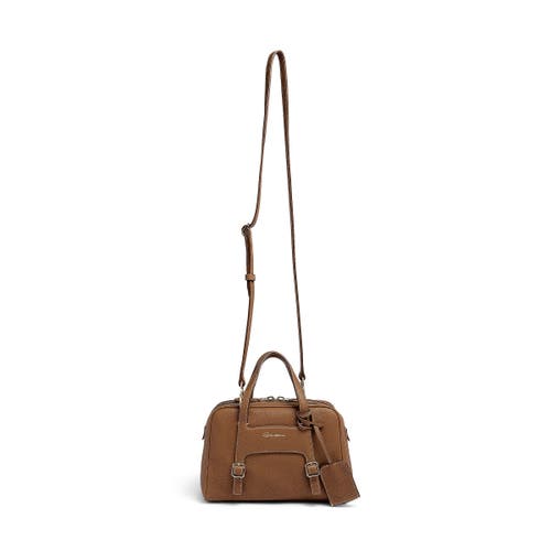 Santoni Light Brown Leather Handbag In Brown