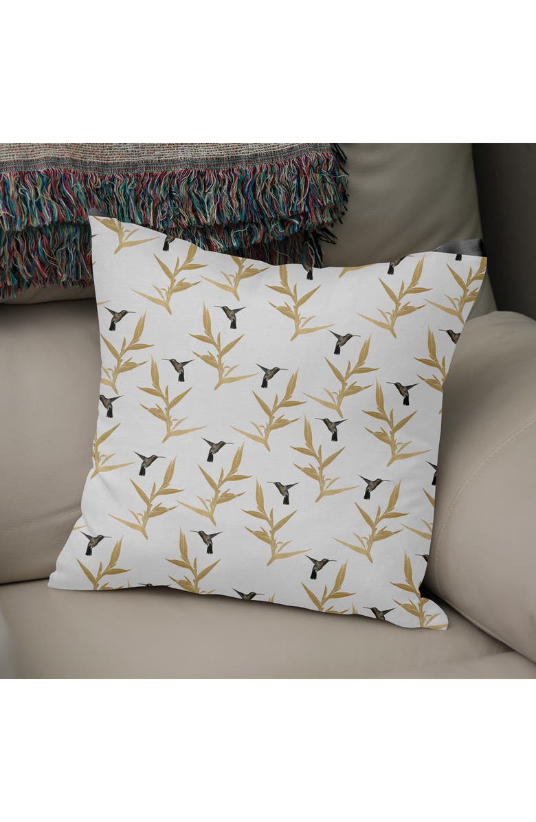 CURIOOS Hummingbird & Flower II Throw Pillow, Alternate, color,