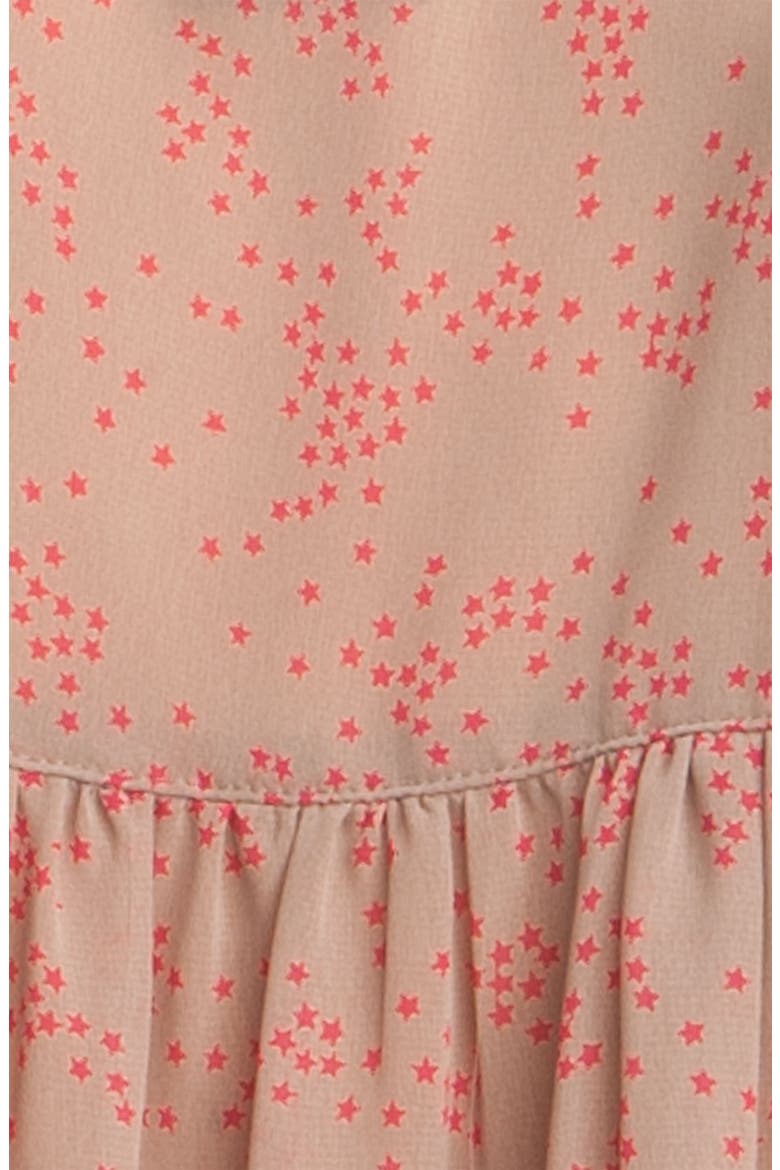 Sleeveless Tie Front Print Blouse, Alternate, color, MOCHA WITH RED STAR