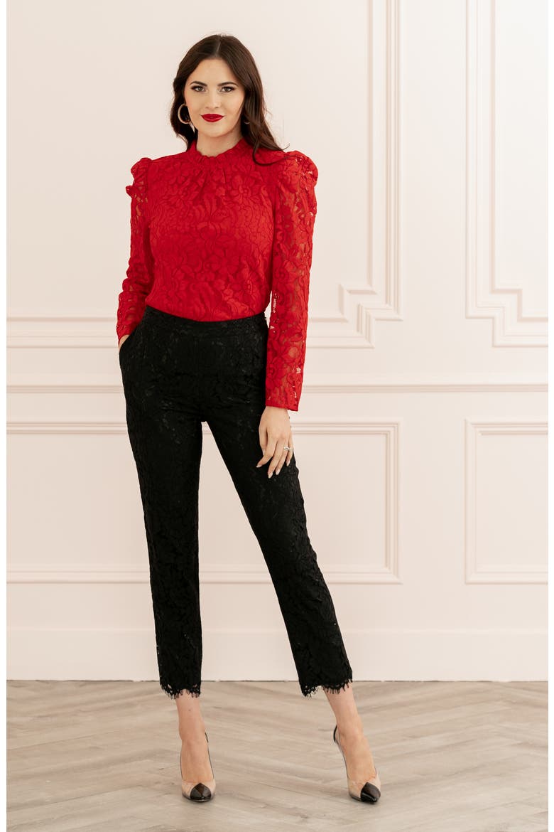 Lace Pants, Alternate, color, BLACK