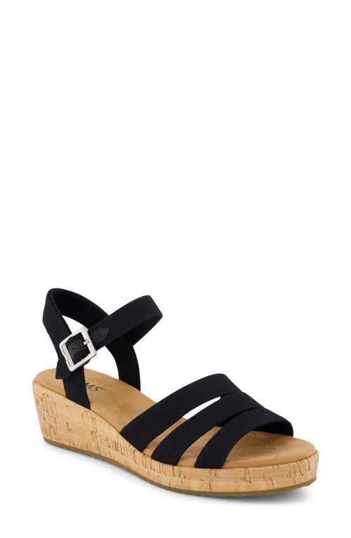 TOMS Julia Wedge Sandal in Black at Nordstrom, Size 5