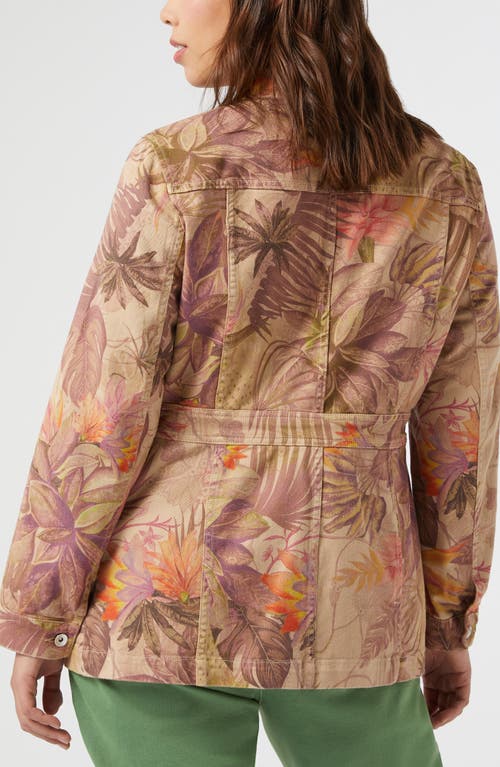Marina Rinaldi Sport 1a Uscita Gattini Printed Jacket In Hazelnut Brown