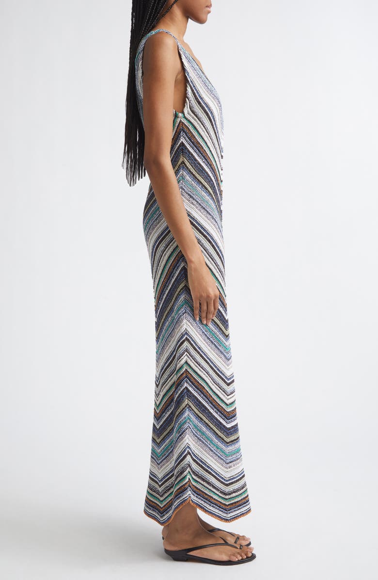 Missoni Metallic Chevron Stripe Sweater Dress, Alternate, color, Smso4-Multicolor Cold Tones
