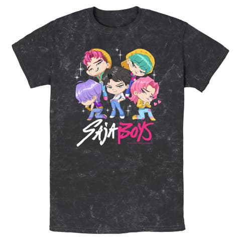 Men's KPop Demon Hunters Saja Boys Chibi Group  Graphic T-Shirt