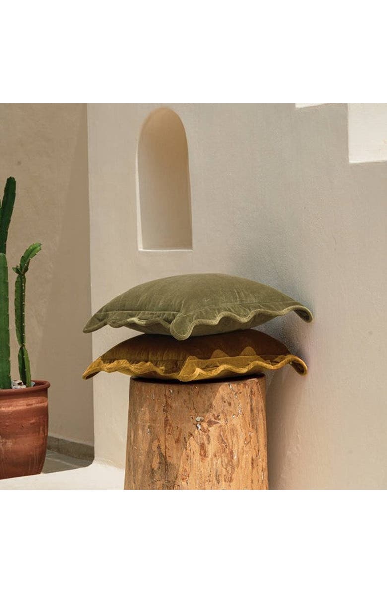 Mela Artisans Scallop Velvet Pillow - Cover Only, Alternate, color,