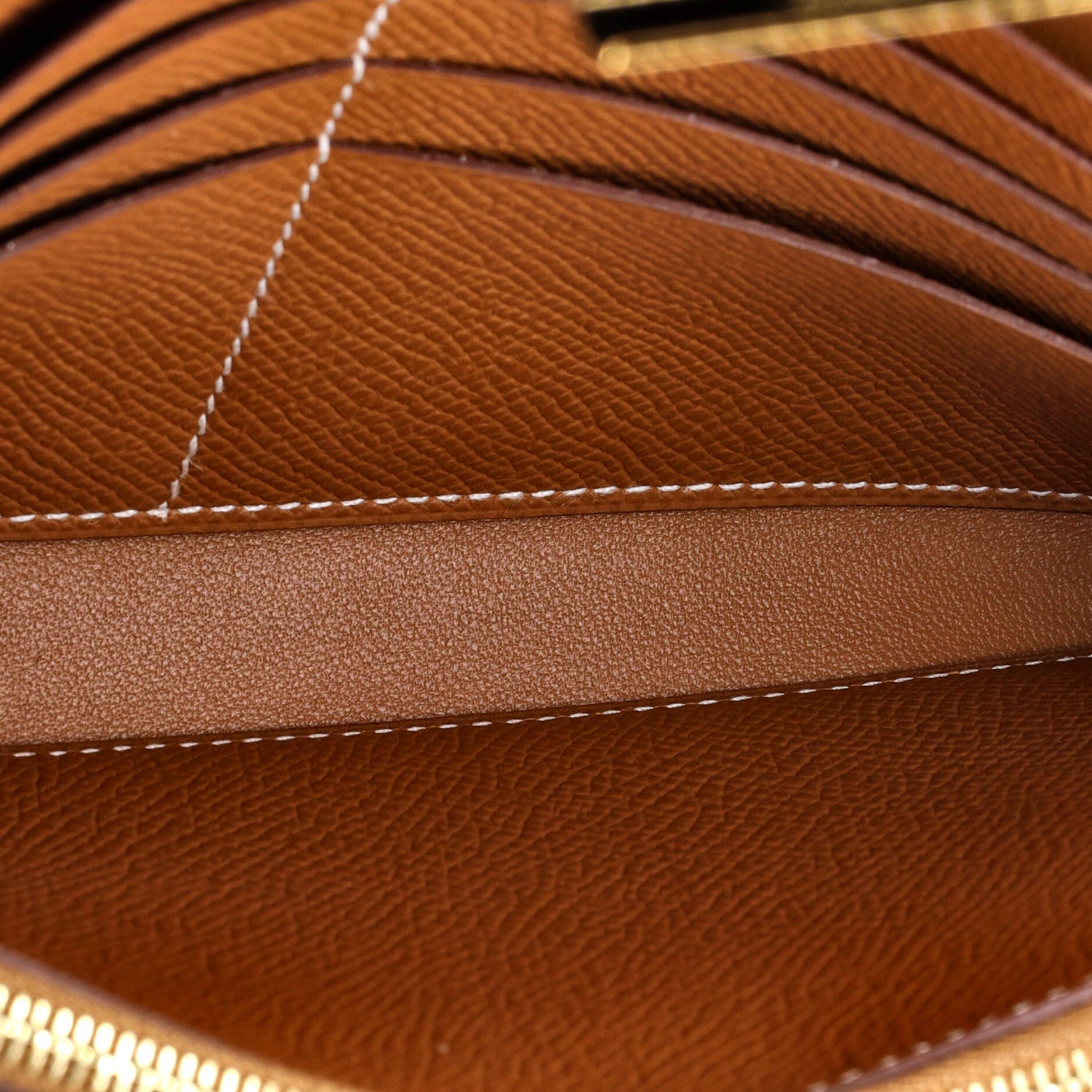 Pre-Owned Hermes Constance To Go Wallet Epsom, Alternate, color, Gold