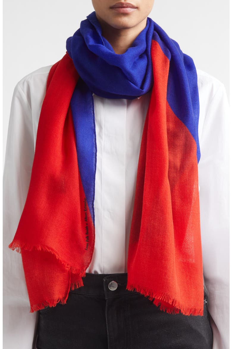 High Plains Cashmere Fringe Scarf, Alternate, color, VERMILLION-LAPIS BLUE
