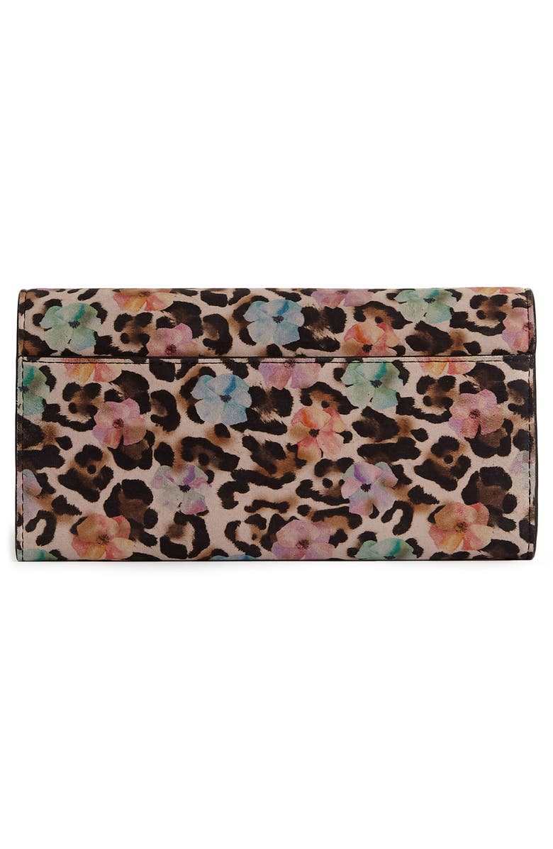 AllSaints Kepi Calfskin Suede Wallet on a Chain, Alternate, color, 