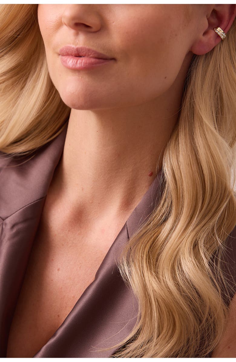 Sara Weinstock Papua 2-Row Diamond Ear Cuff, Alternate, color, Yellow Gold